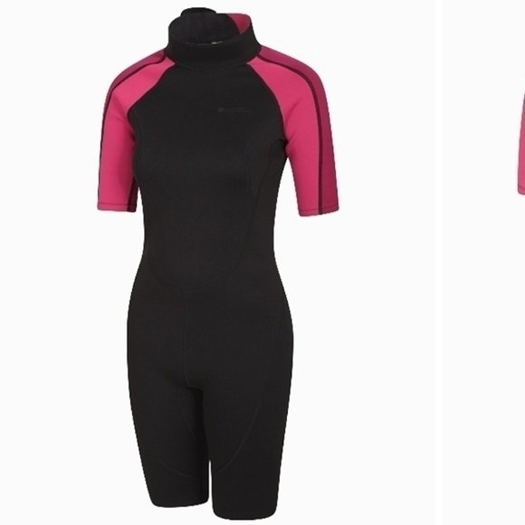 Mountain Warehouse Pink Black Shorty Wetsuit Size 8 10 - Picture 1 of 5